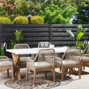 Tuinset 6-zits OLBIA met kussens Beige