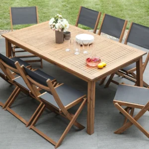 Tuinset met ligstoelen 8-zits CESANA Acaciahout Lichtbruin
