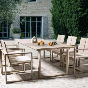 Tuinset 6-zits AZZANELLO Acaciahout Gebroken wit