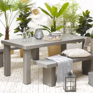 Tuinset met banken 4-zits TARANTO Beton Grijs