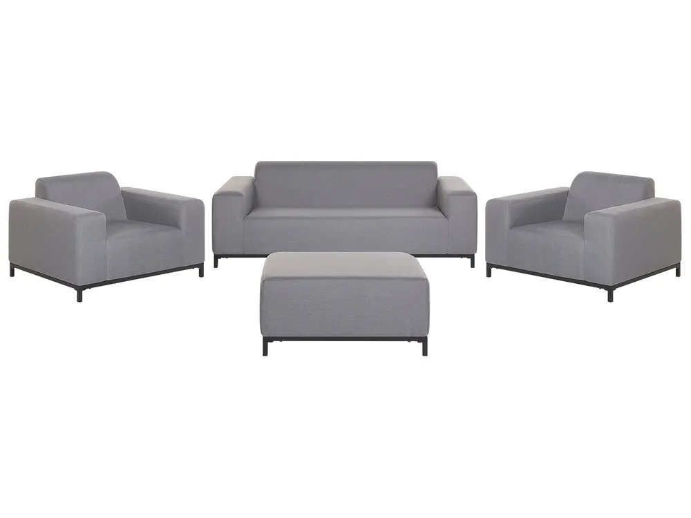 Loungeset met tafel 5-zits ROVIGO Grijs - Afbeelding 3