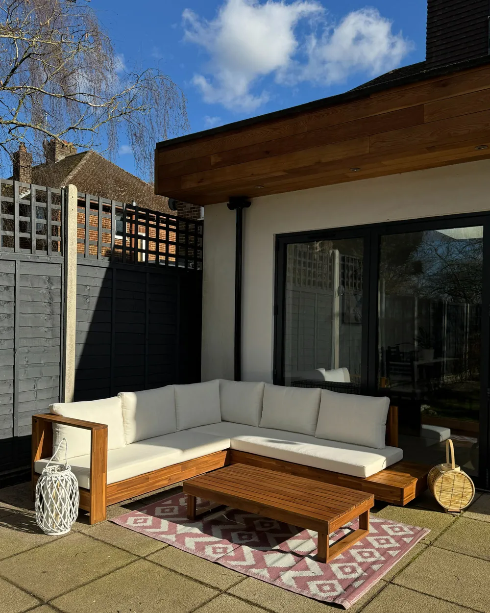 Tuin hoekloungeset met tafel 5-zits MARETTIMO rechtszijdig Gecertificeerd acaciahout Bruin