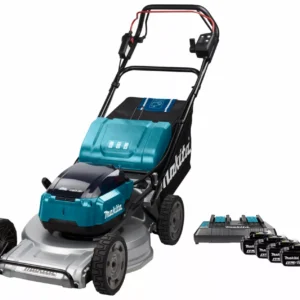 Makita DLM533PT4 36V (2x 18V) Li-Ion Accu Grasmaaier Set (4x 5.0Ah) – 53 cm – Zelfrijdend – Koolborstelloos