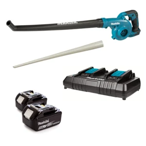 Makita DUB186 18V Li-Ion Accu Bladblazer Set (2x 5,0Ah) – 192 km/h – Incl. Blaaspijp