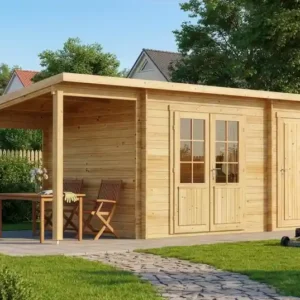 Alpholz Tuinhuis Maria Lessenaardak met Aanbouw & Schuin Dak