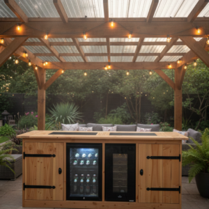 Buitenkeuken New Hampshire – Exclusieve Buitenkeuken met Wijnkoeling en Premium Afwerking