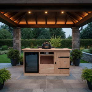 Buitenkeuken Dublin – Compacte Buitenkeuken met Kamado BBQ en Professionele Functionaliteit