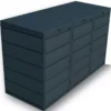 Kuba Store Ombouw – KS3 – 3 Containers – Antraciet – Metaal – 240 liter – Deksels met gasveren