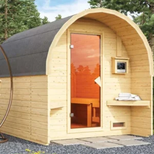 Karibu Fasshaus 2 Barrelsauna | Kachel 9 kW Externe Bediening