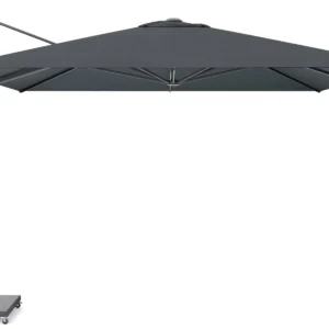 Platinum Challenger zweefparasol 350x350 cm T1 Telescope (excl. voet) Faded Black