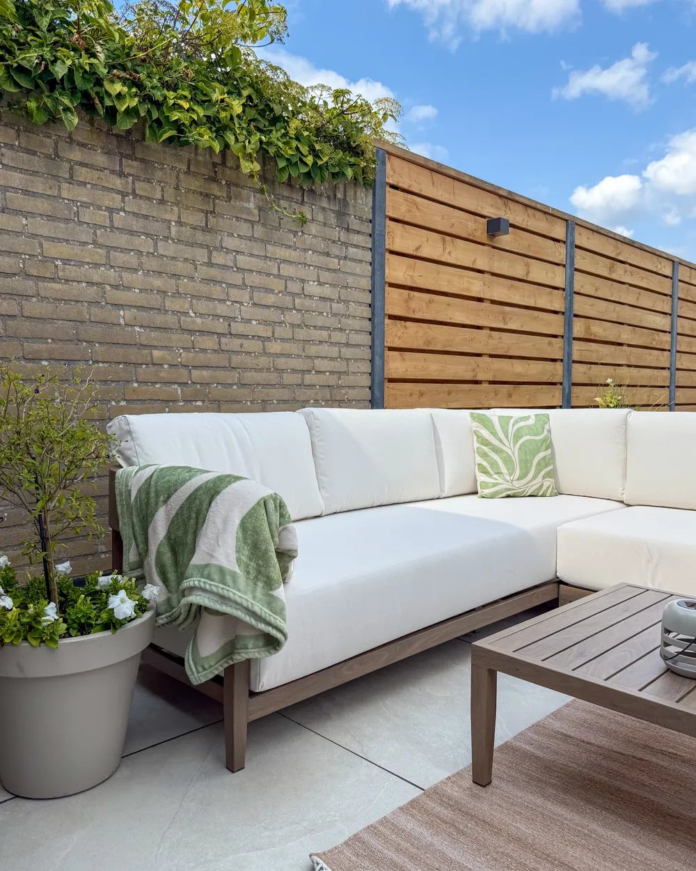 SAMPIERI 5-zits Tuin Hoekloungeset met Tafel Linkszijdig | Bruin Metaal - Afbeelding 2