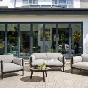 ESPERIA 4-zits Tuin Bankenset Grijs Metaal