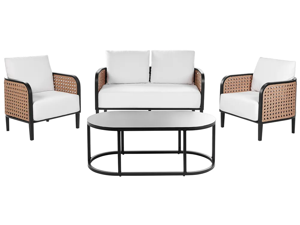 MONTEFALCO 4-zits Loungeset met Tafel | Wit Metaal - Afbeelding 4