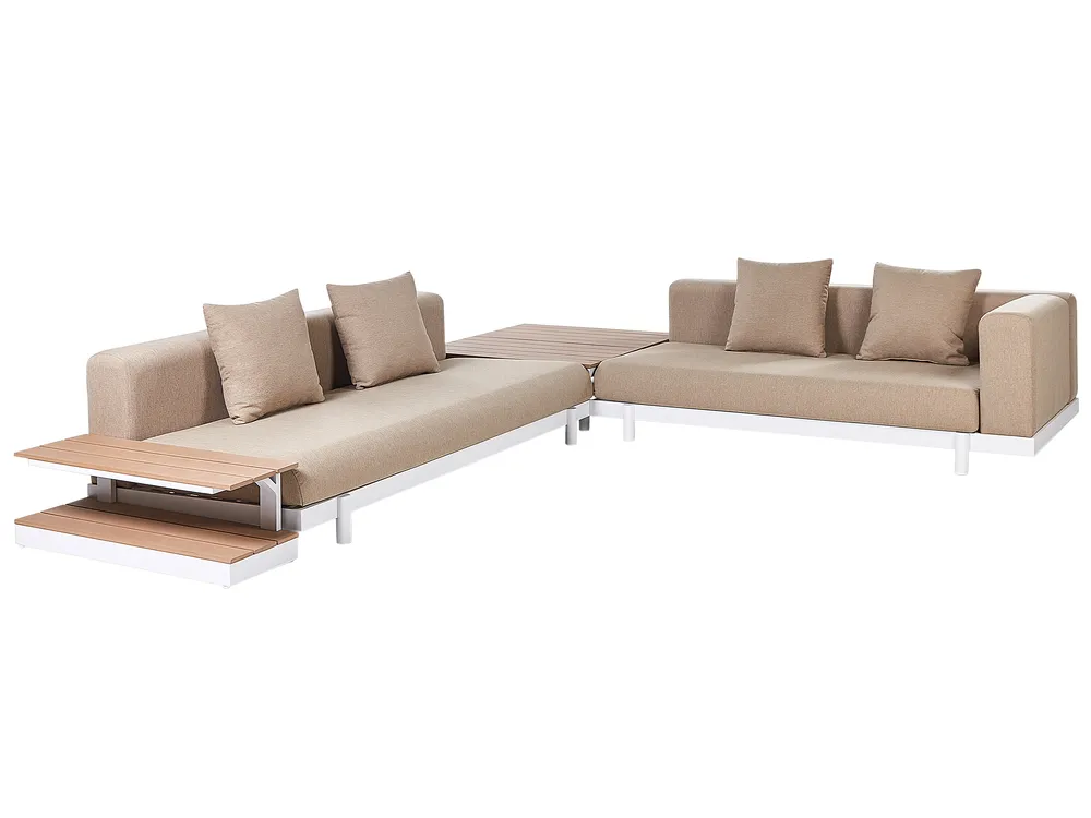 MISSANELLO 5-zits Tuin Hoekloungeset met Tafels | Beige - Afbeelding 2