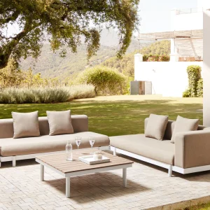 MISSANELLO 5-zits Tuin Hoekloungeset met Tafels | Beige