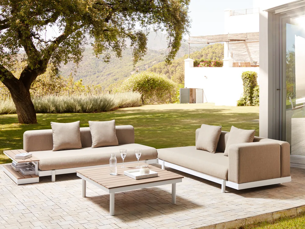 MISSANELLO 5-zits Tuin Hoekloungeset met Tafels | Beige