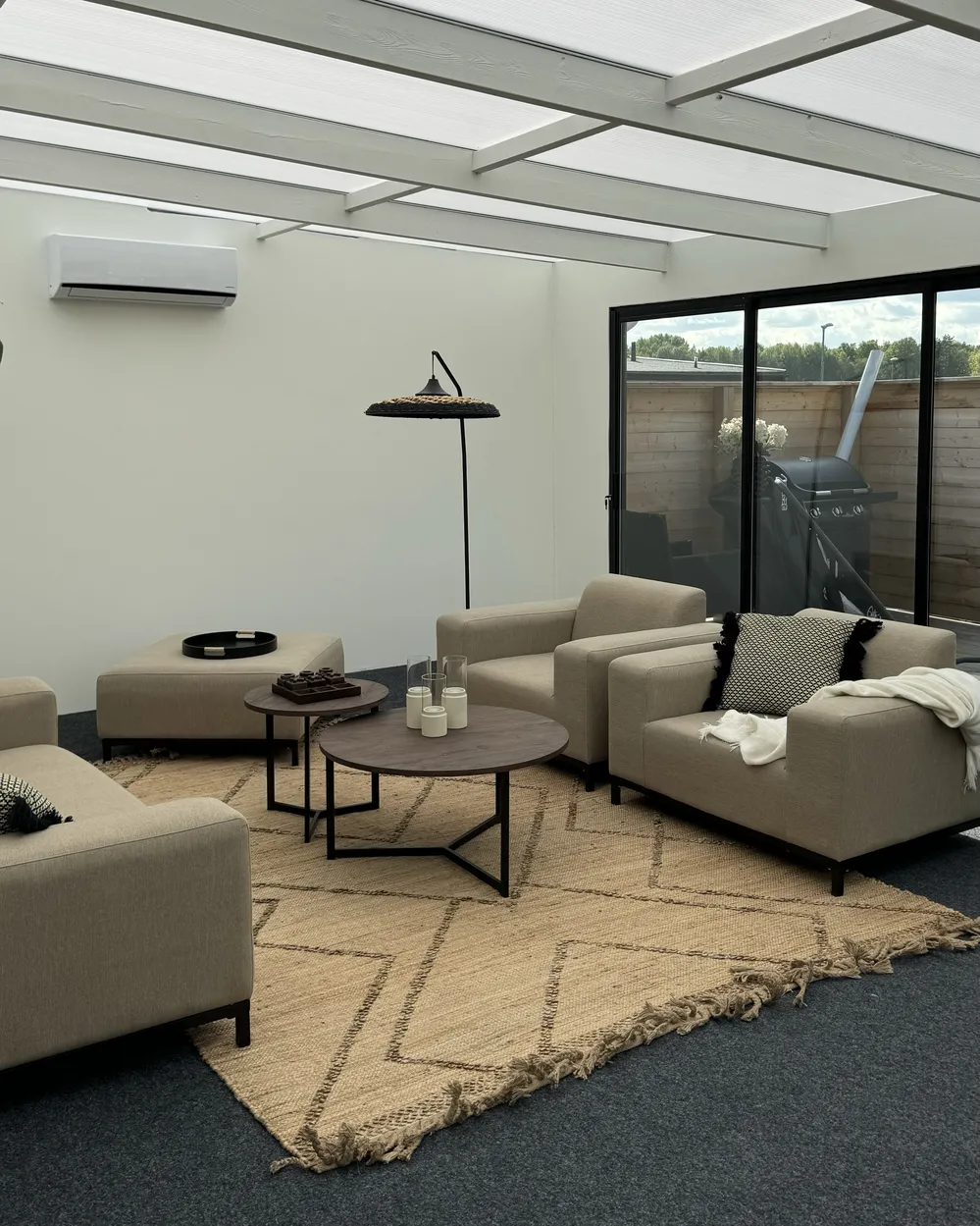 ROVIGO 5-zits Loungeset met Ottomaan | Beige - Afbeelding 2