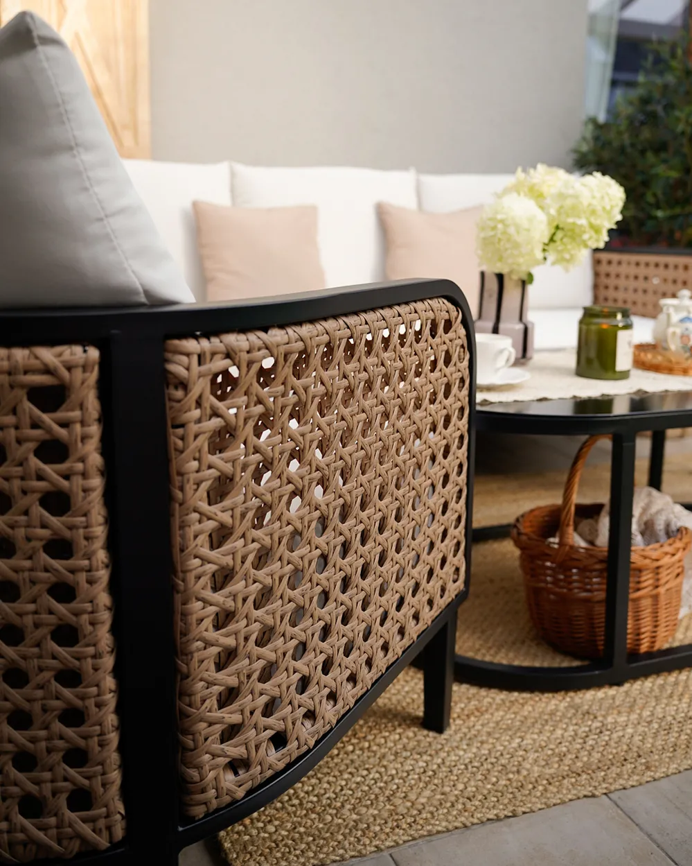 MONTEFALCO 5-zits Loungeset met Tafel Wit Metaal - Afbeelding 5