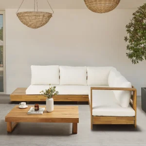 MARETTIMO 5-zits Tuin Hoekloungeset met Tafel Linkszijdig | Bruin