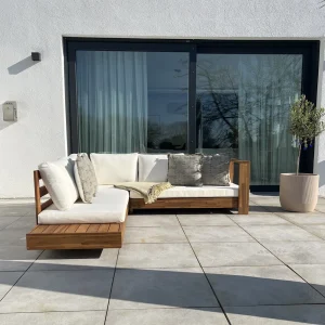 MARETTIMO 5-zits Tuin Hoekbank Linkszijdig | Bruin Acaciahout