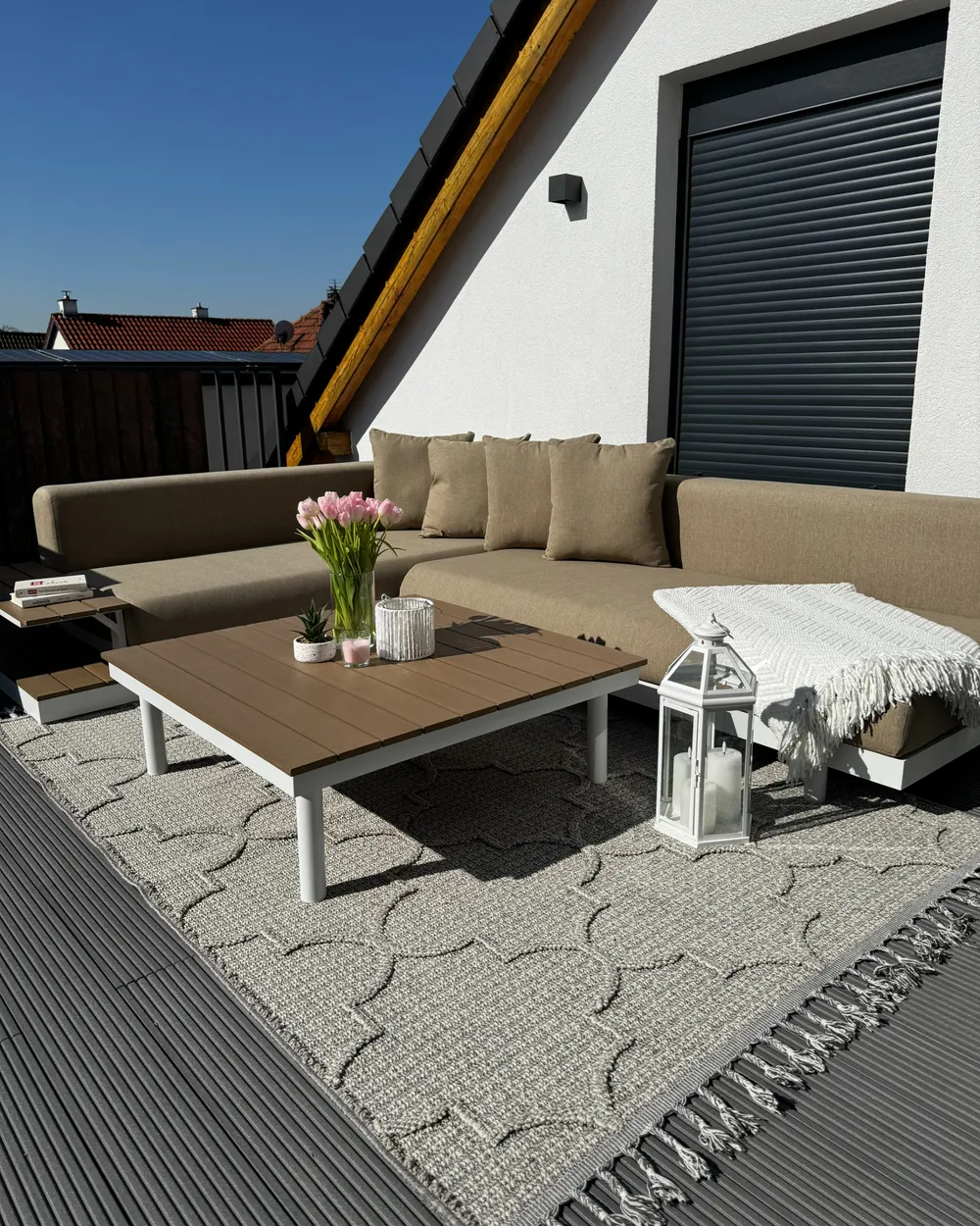 MISSANELLO 5-zits Tuin Hoekloungeset met Tafels | Beige - Afbeelding 4