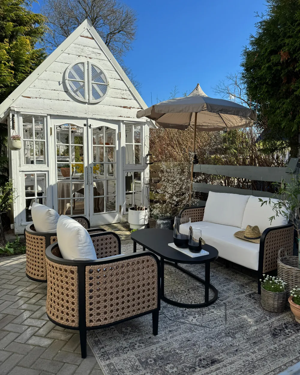 MONTEFALCO 4-zits Loungeset met Tafel | Wit Metaal - Afbeelding 2