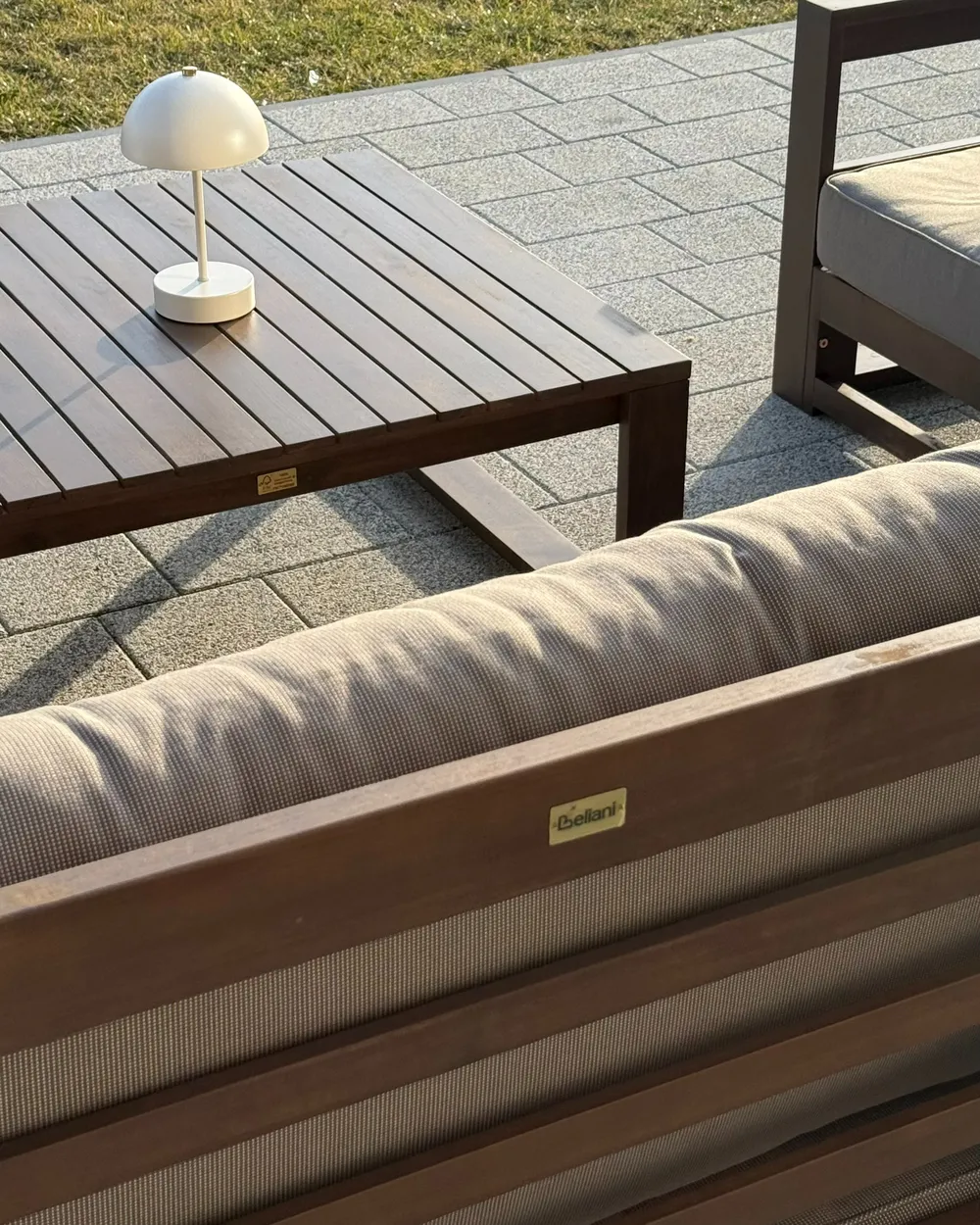 TIMOR 4-zits Tuin Hoekloungeset met Tafel Linkszijdig | Donkerbruin Acaciahout - Afbeelding 2